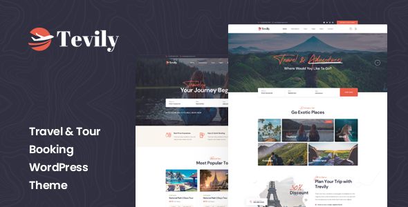 Tevily – Travel Tour Booking WordPress Theme 1 Tevily Travel Tour Booking WordPress Theme