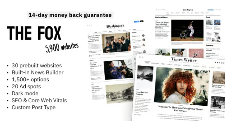 The Fox Pro – Minimal News Magazine WordPress Theme 1 The Fox Pro – Minimal News Magazine WordPress Theme