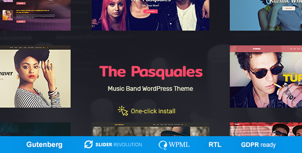 The Pasquales - DJ, Artist and Music Band WordPress Theme 1 The Pasquales Music Band WordPress Theme