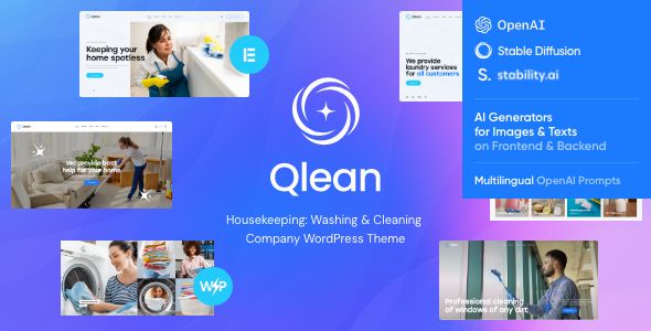 The Qlean | Housekeeping & Cleaning Company WordPress Theme 1 The Qlean Housekeeping & Cleaning Company WordPress Theme