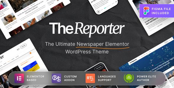 The Reporter - Newspaper Editorial WordPress Theme 1 The Reporter WordPress Theme