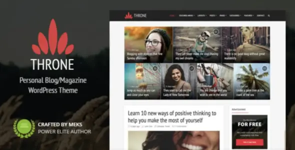 Throne Pro personal blog WordPress Theme