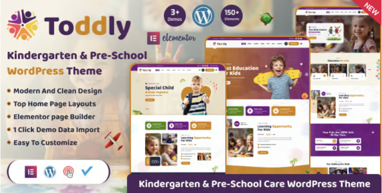 Toddly - Kids & Kindergarten WordPress Theme 1 Toddly Kids & Kindergarten WordPress Theme