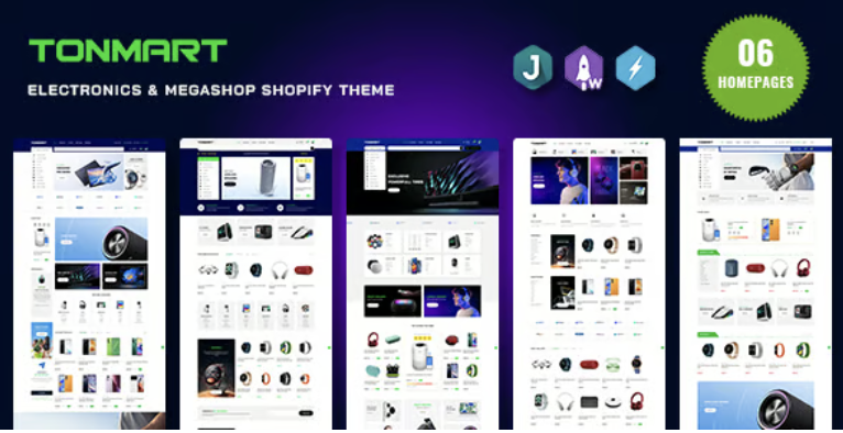 Tonmart - Electronics & Multi-Purpose Shopify Theme 1 Tonmart Electronics & MegaShop Shopify Theme