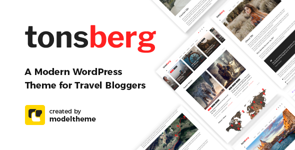 Tonsberg - A Modern WordPress Theme for Travel Bloggers 1 Tonsberg A Modern WordPress Theme
