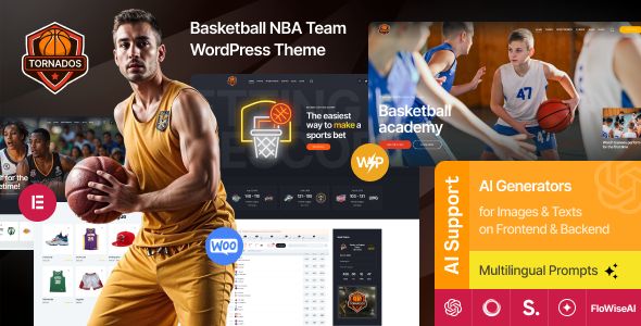 Tornados | Basketball NBA Team WordPress Theme 1 Tornados Basketball NBA Team WordPress Theme