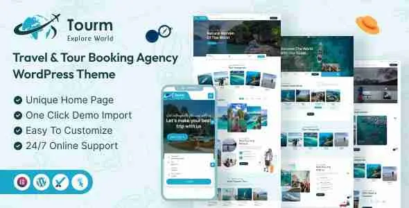 Tourm- Travel & Tour Booking Agency WordPress Theme 1 Tourm- Travel & Tour Booking Agency WordPress Theme