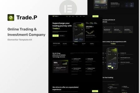 Trade P – Trading Investment Company Elementor Template Kit