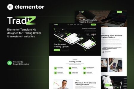 Tradiz – Trading Broker Investment Elementor Template Kit
