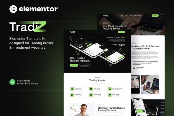 Tradiz – Trading Broker Investment Elementor Template Kit 1 Tradiz – Trading Broker Investment Elementor Template Kit