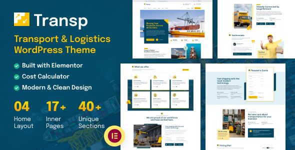 Transp – Transport Courier Logistics WordPress Theme 1 Transp Transport Courier Logistics WordPress Theme