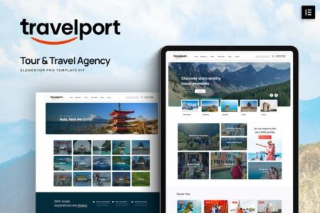 Travelport Tour Travel Agency Elementor Pro Template Kit