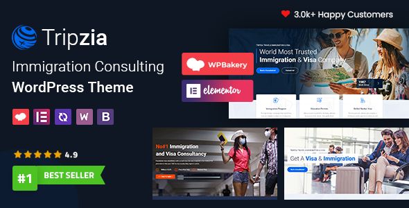 Tripzia – Immigration Consulting WordPress Theme + RTL 1 Tripzia Immigration Consulting WordPress Theme