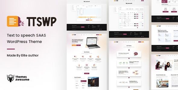 TTS WP – Text to speech SAAS Business Theme 1 TTS WP – Text to speech SAAS Business Theme WordPress Theme