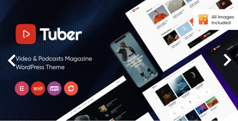 Tuber - Youtube Streaming & Podcast WordPress Theme 1 Tuber WordPress Theme