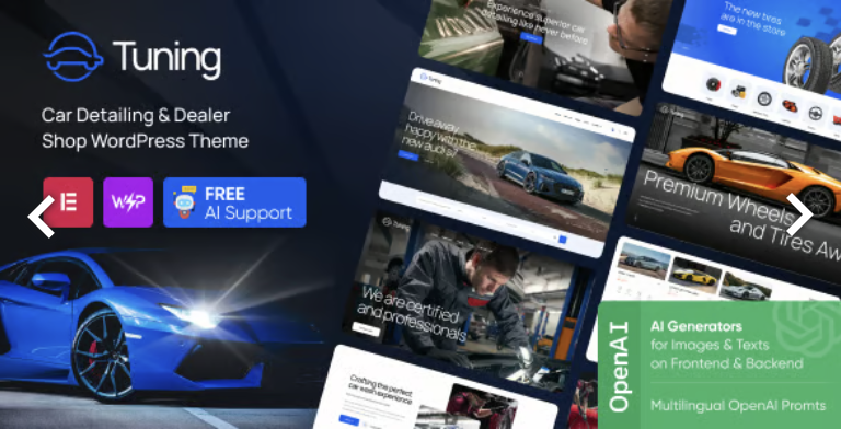 Tuning - Car Detailing & Dealer Shop WordPress theme 1 Tuning Car Detailing & Dealer Shop WordPress theme