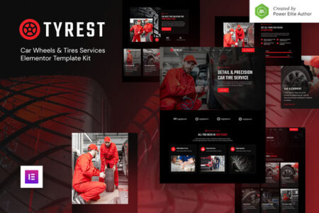 Tyrest Car Tire & Wheel Service Elementor Template Kit