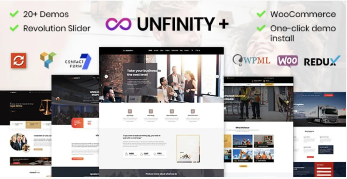 Unfinity Pro – One Page WordPress Theme 1 Unfinity Pro WordPress Theme