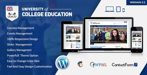 University – Education Responsive WordPress Theme 1 University of College Education WordPress Theme