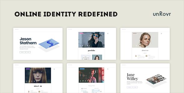 unRovr - Animated vCard WordPress Theme 1 un Rovr - Animated v Card WordPress Theme