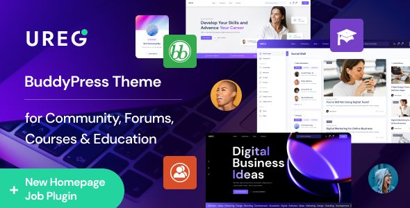 Ureg – BuddyPress Community WordPress Theme 1 Ureg – Buddy Press Community WordPress Theme