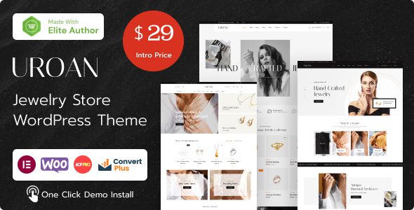 Uroan - Jewelry & Ornament Store WordPress Theme 1 Uroan Jewelry & Ornament Store WordPress Theme