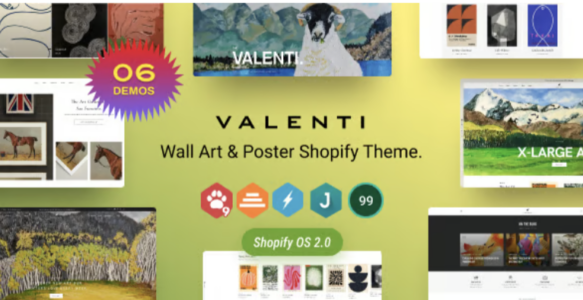 Valenti Wall Art & Poster Shopify Theme OS 2.0