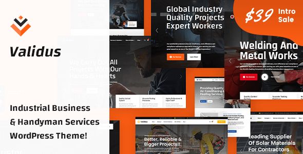 Validus – Industrial Business Handyman Services WordPress Theme 1 Validus Industrial Business Handyman Services WordPress Theme
