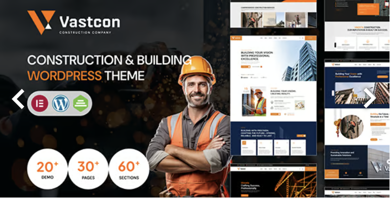 Vastcon - Construction & Building WordPress Theme 1 Vastcon Construction & Building WordPress Theme