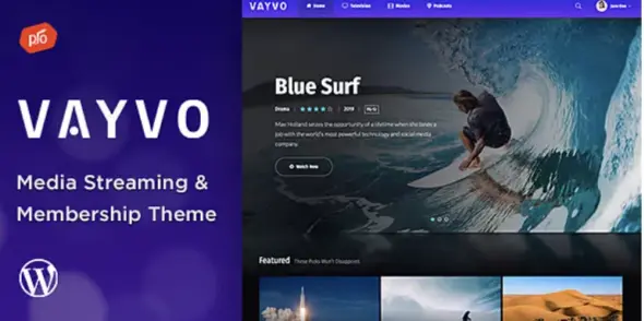 Vayvo Pro Media Streaming & Membership WordPress Theme