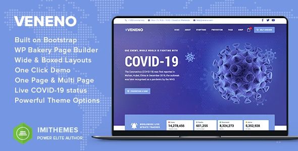 Veneno - Coronavirus Information WordPress Theme 1 Veneno - Coronavirus Information WordPress Theme