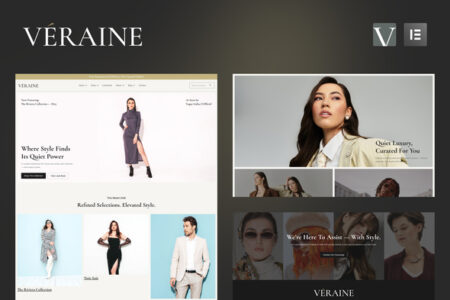 Veraine Luxury Fashion Marketplace Elementor Template Kit