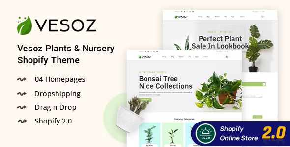 Vesoz Plants and Nursery Shopify Theme