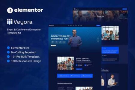 Veyora Event & Conference Elementor Template Kit