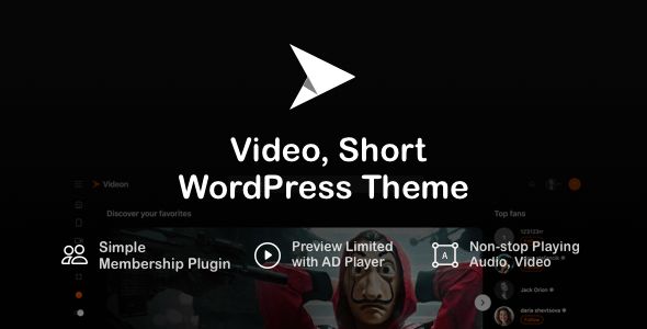 Videon - Video, Short WordPress Theme 1 Videon Video Short WordPress Theme