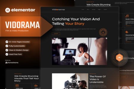 Vidorama Film & Video Production Service Elementor Template Kit