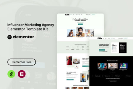 Virly Influencer Marketing Agency Elementor Template Kit
