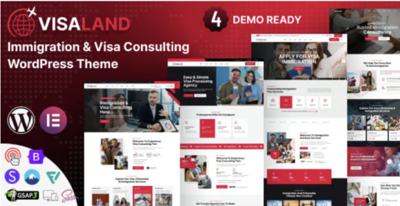 Visaland Immigration and Visa Consulting WordPress Theme