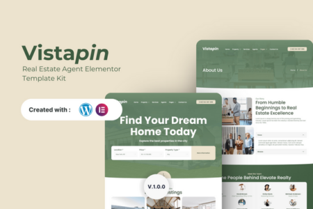 Vistapin Real Estate Agent Elementor Template Kit