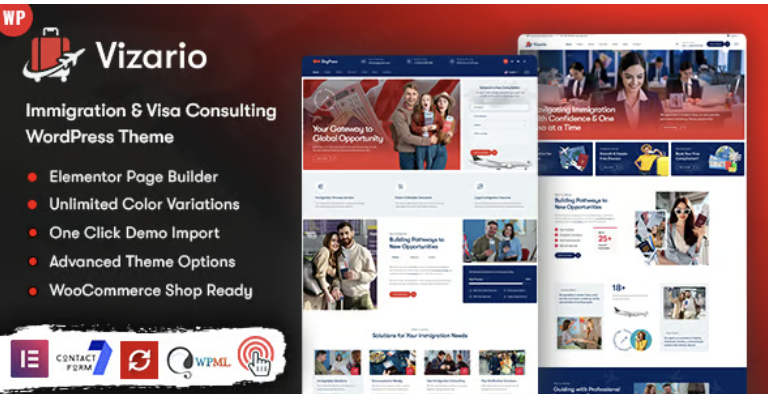 Vizario - Immigration and Visa Consulting WordPress Theme 1 Vizario Immigration and Visa Consulting WordPress Theme