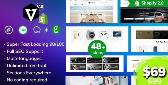 Vodoma – Fastest Multipurpose Shopify Theme