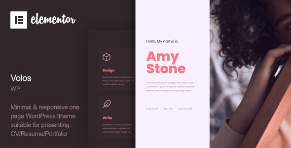 Volos – One Page Resume WordPress Theme 1 Volos – One Page Resume WordPress Theme