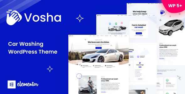 Vosha – Car Washing WordPress Theme 1 Vosha Car Washing WordPress Theme
