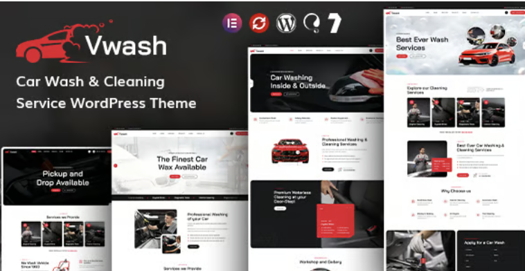 Vwash - Car Wash & Cleaning Service WordPress Theme 1 Vwash Car Wash & Cleaning Service WordPress Theme
