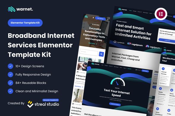 Warnet – Broadband Internet Services Elementor Template Kit 1 Warnet – Broadband Internet Services Elementor Template Kit