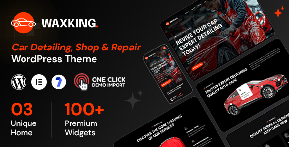 Waxking - Car Detailing, Shop & Repair WordPress Theme 1 Waxking Car Detailing, Shop & Repair WordPress Theme