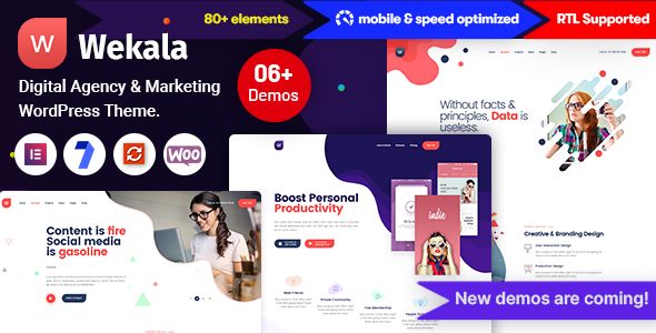Wekala – Digital Agency Marketing WordPress Theme 1 Wekala Digital Agency & Marketing WordPress Theme