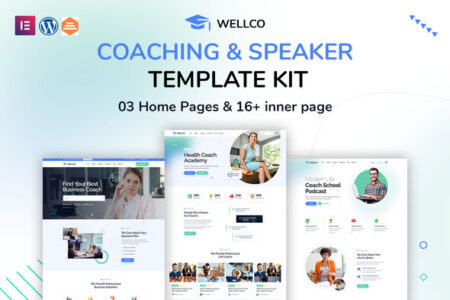 Wellco Coaching & Speaker Elementor Template Kit