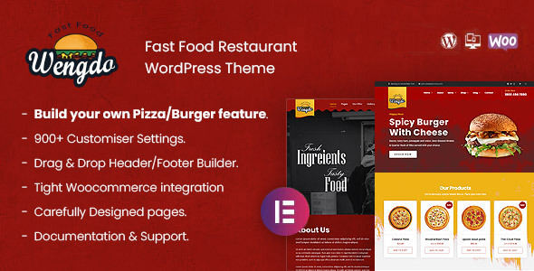 Wengdo - Fastfood WordPress Theme 1 Wengdo - Fastfood WordPress Theme