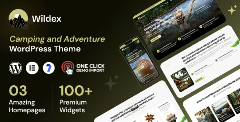 Wildex - Camping and Adventure WordPress Theme 1 Wildex Camping and Adventure WordPress Theme